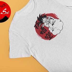 Kid Goku Riding Nimbus Cloud, inspired by the  Hit Anime Series "Dragon Ball Z"
