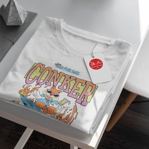 Conkers Party T-Shirt inspired by the hit N64 Game "Conkers Bad Fur Day"