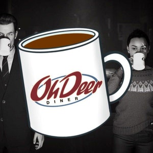 Oh Deer Diner Mug Sticker | Alan Wake 2