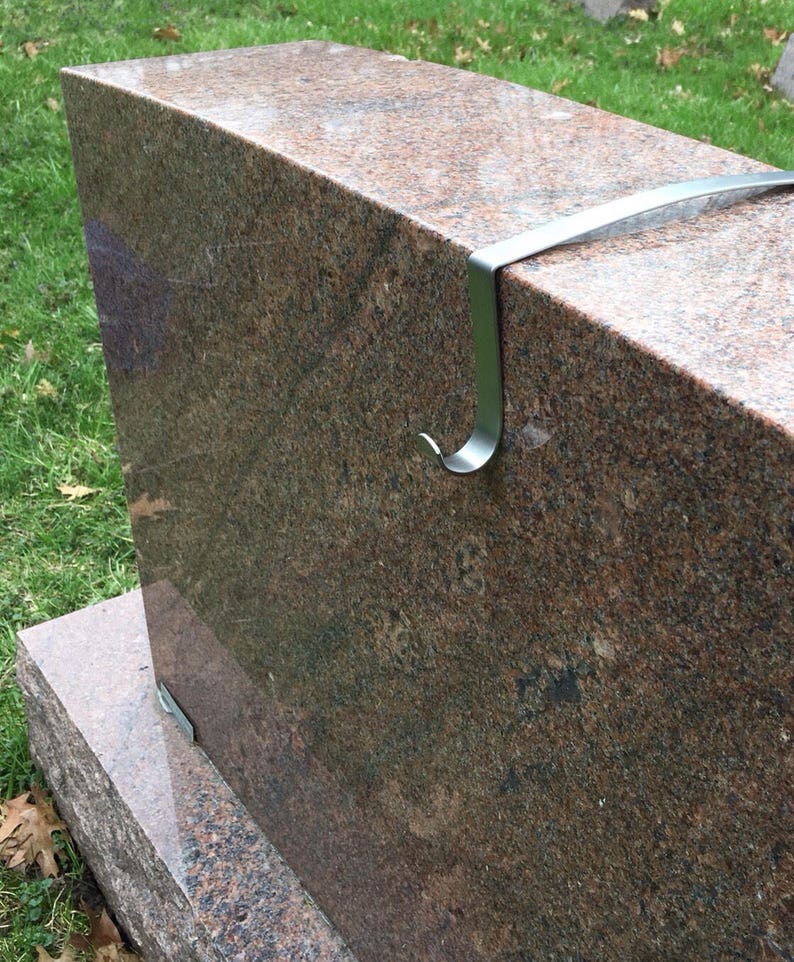 Small Tombstone Wreath Hanger Cemetery Wreath Hanger Etsy