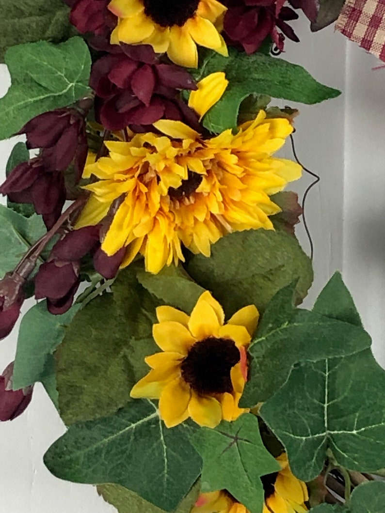 Birdhouse Wreath 14 inch Wreath Summer Wreath Wall Wreath Front Door Wreath Bird Wreath Cabin Wreath Sunflower Wreath Fall Wreath