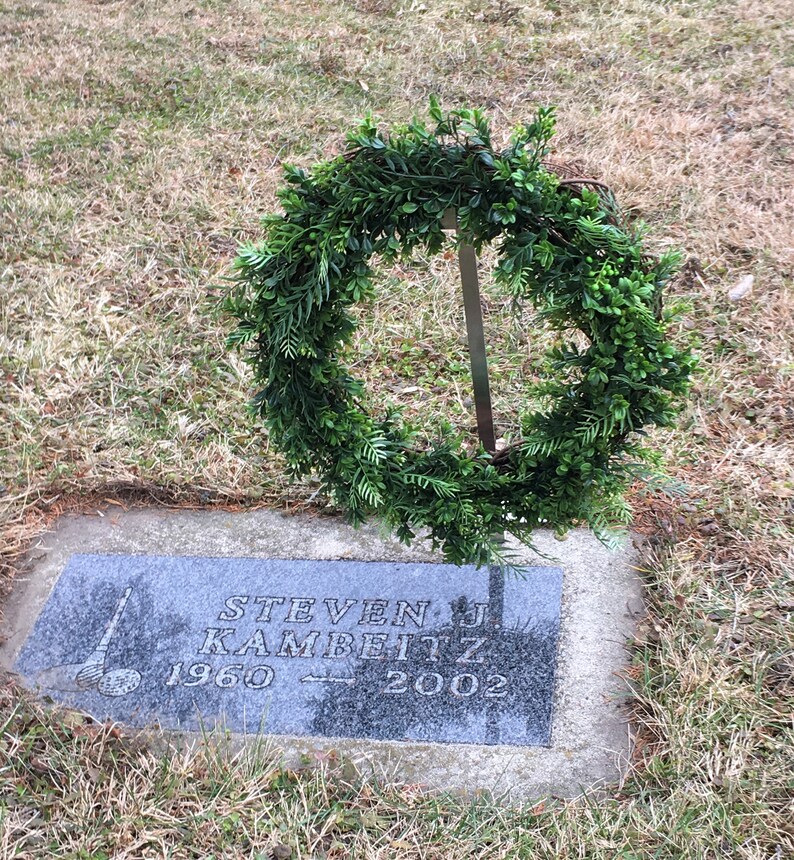 Cemetery Wreath Stand Ground Stone Wreath Hanger Monument Etsy