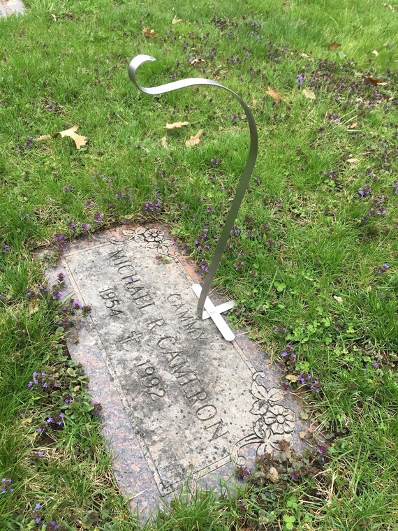 Cemetery Wreath Hanger Ground Stone Wreath Hanger Gravesite Etsy