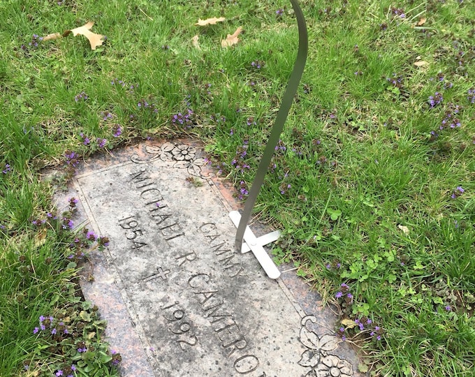 Cemetery Wreath Hanger, Ground Stone Wreath Hanger, Gravesite Wreath