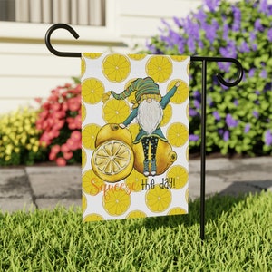 Squeeze the Day Summer Garden Yard Flag|Lemon Garden Yard Flag|Summer Garden Yard Flag|Citrus Garden Yard Flag