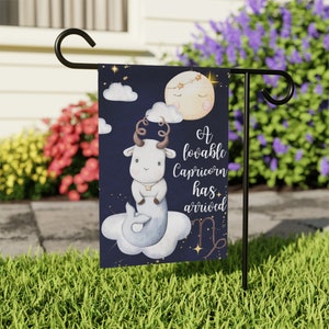 Baby Capricorn Unisex Baby Arrival Announcement Garden and Yard Flag
