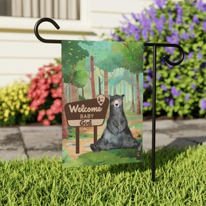 National Park Baby Arrival Flag | Its A Girl Garden Yard Flag | Baby Arrival Flag | Baby Announcement Flag | Baby Flag |Baby Yard Flag