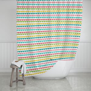 Fun Kids Bathroom Shower Curtain|Fun Kids Bathroom Decor|Colorful Summer Kids Shower Curtain|Kids Bath Curtain