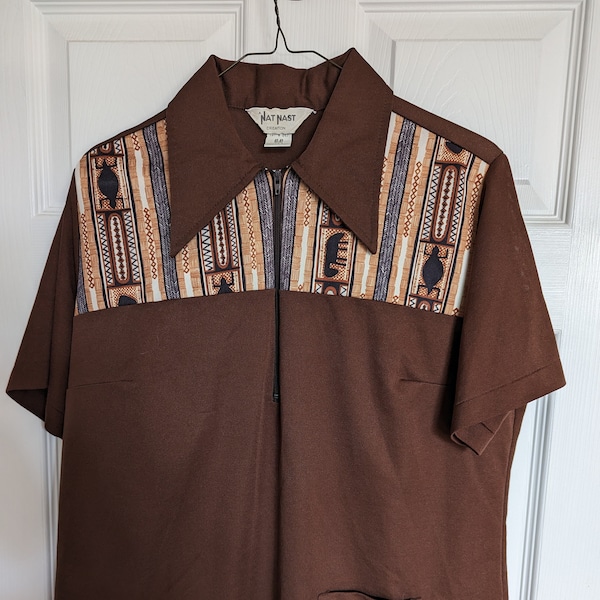 Vintage 50s African Tribal Vintage Polo Shirt