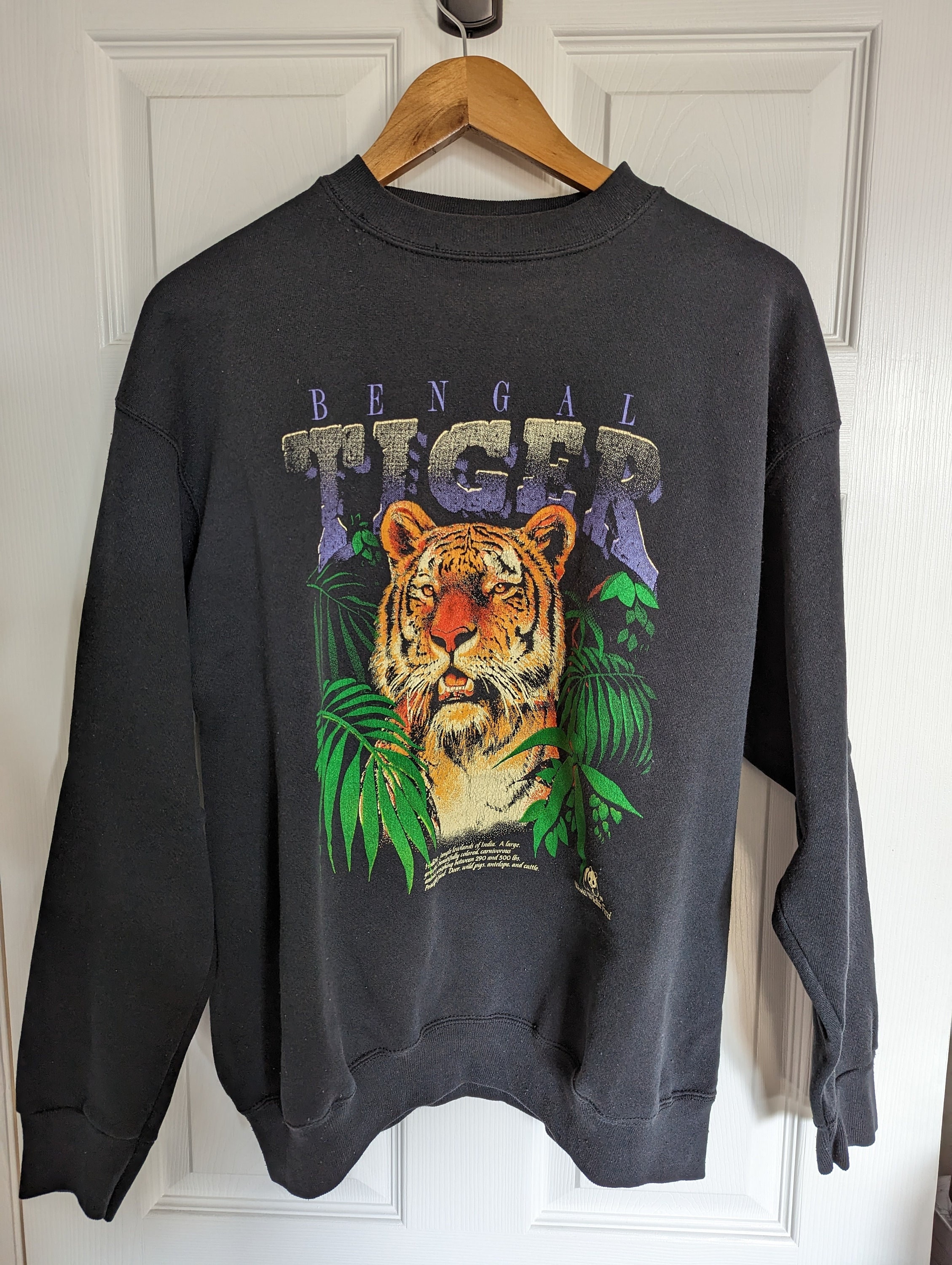 Vintage 90's Bengal Tiger WWF Sweatshirt - Etsy