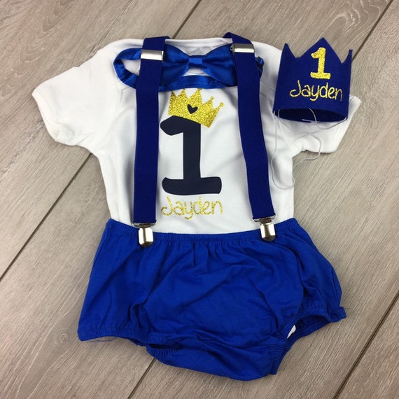 Primer Cumpleaños Personalizado Bebé Chicos Chaleco Traje una torta Smash 1st