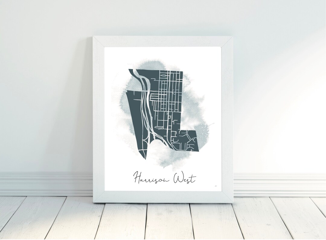 Harrison Westcolumbus, Ohioneighborhood Map Etsy