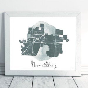 Nieuwe Albany-Columbus, Ohio-buurtkaart