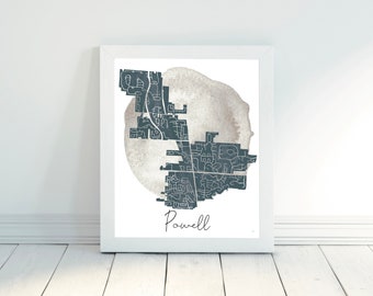 Powell-Columbus, Ohio-Neighborhood Map Print