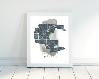 Gahanna-Columbus, Ohio-Neighborhood Map Print