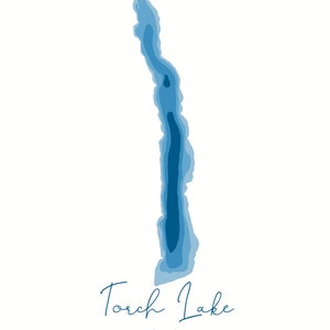 Torch Lake Tiefen Karte