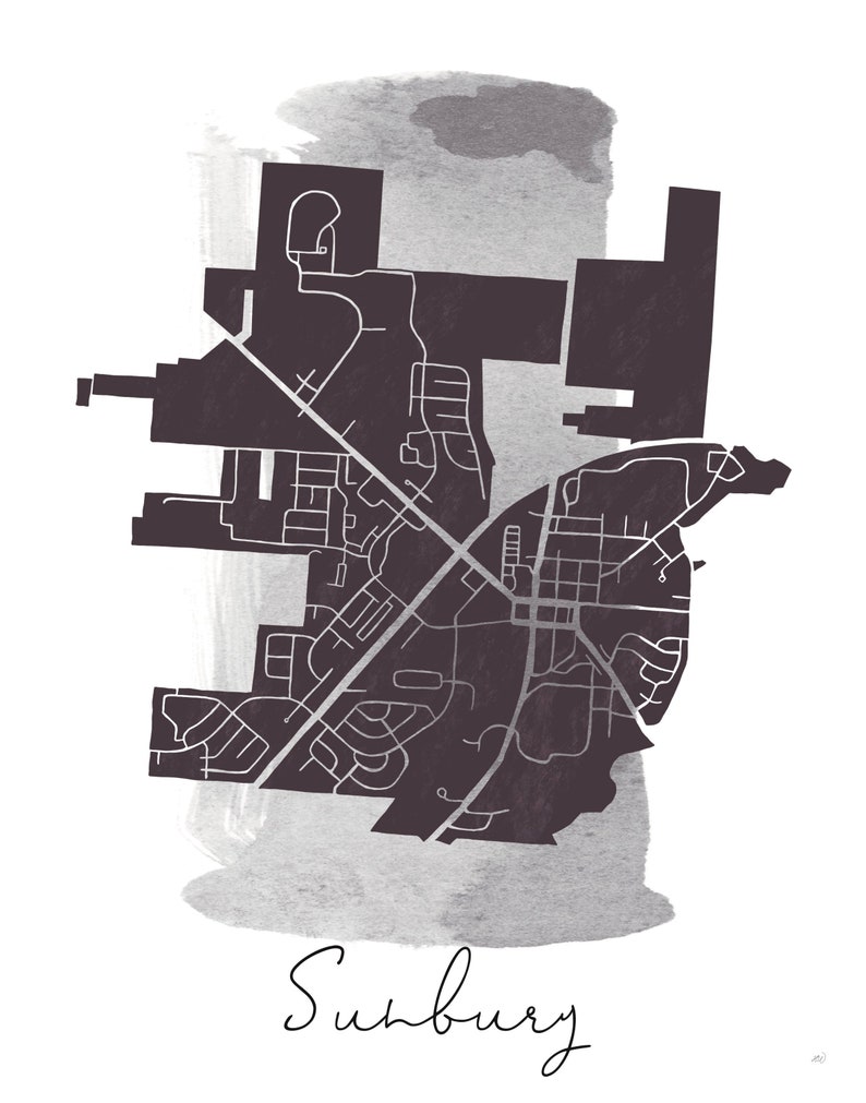 Sunbury, Ohioneighborhood Map Etsy