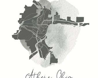Athens, Ohio-Neighborhood Map
