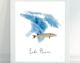 Lake Huron Map-Northern Pike