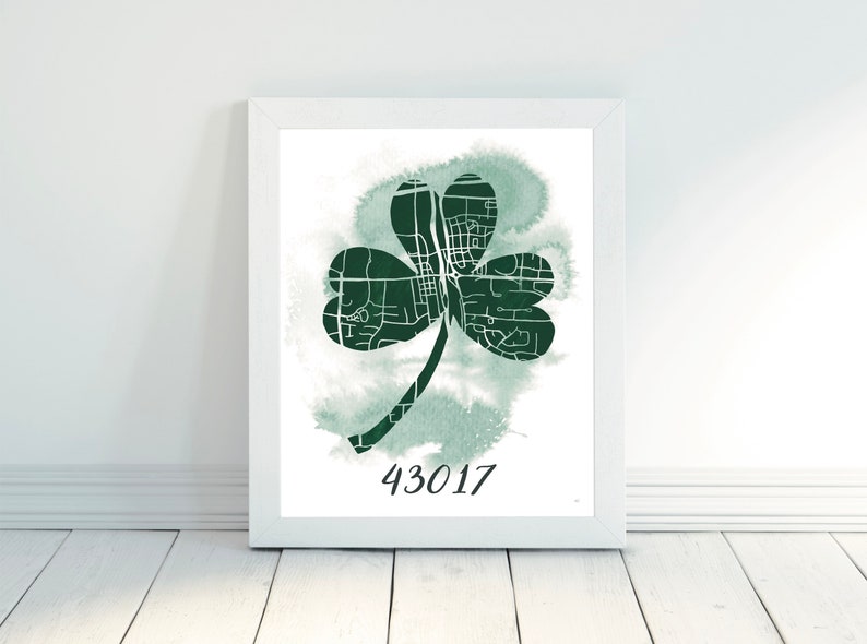 Dublin, Ohioold Dublin and Bridge Parkshamrock Map Etsy