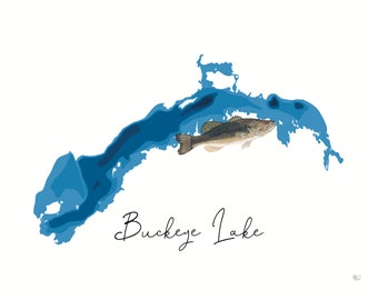 Buckeye Lake, Ohio-Depth Map