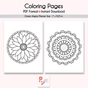 COLORING PAGES Happy Planner Printable Insert, Create 365, Happy Planner Inserts, Happy Planner Classic, MAMBI Planner, Instant Download