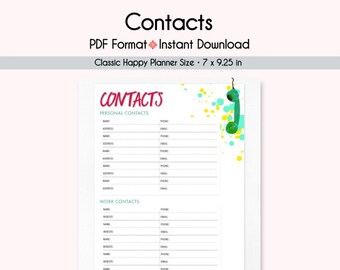 NOTES Big Happy Planner Printable Inserts, Create 365, Happy Planner ...