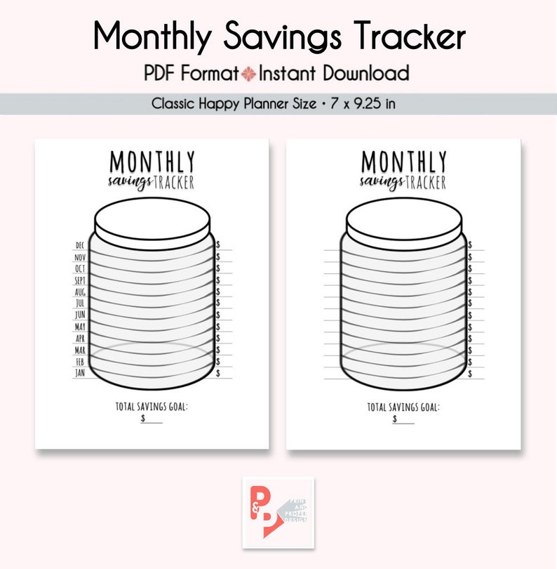 monthly savings planner monthly savings planner