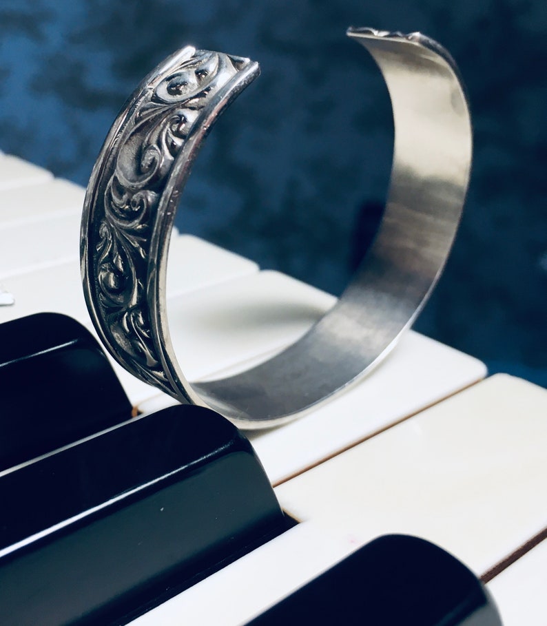 Vintage Ed Levin Victorian Scroll Sterling Silver Cuff Bracelet Signed 19g Fits 5 34 to 7 Ed Levin Jewelry More At PianoBarVintage