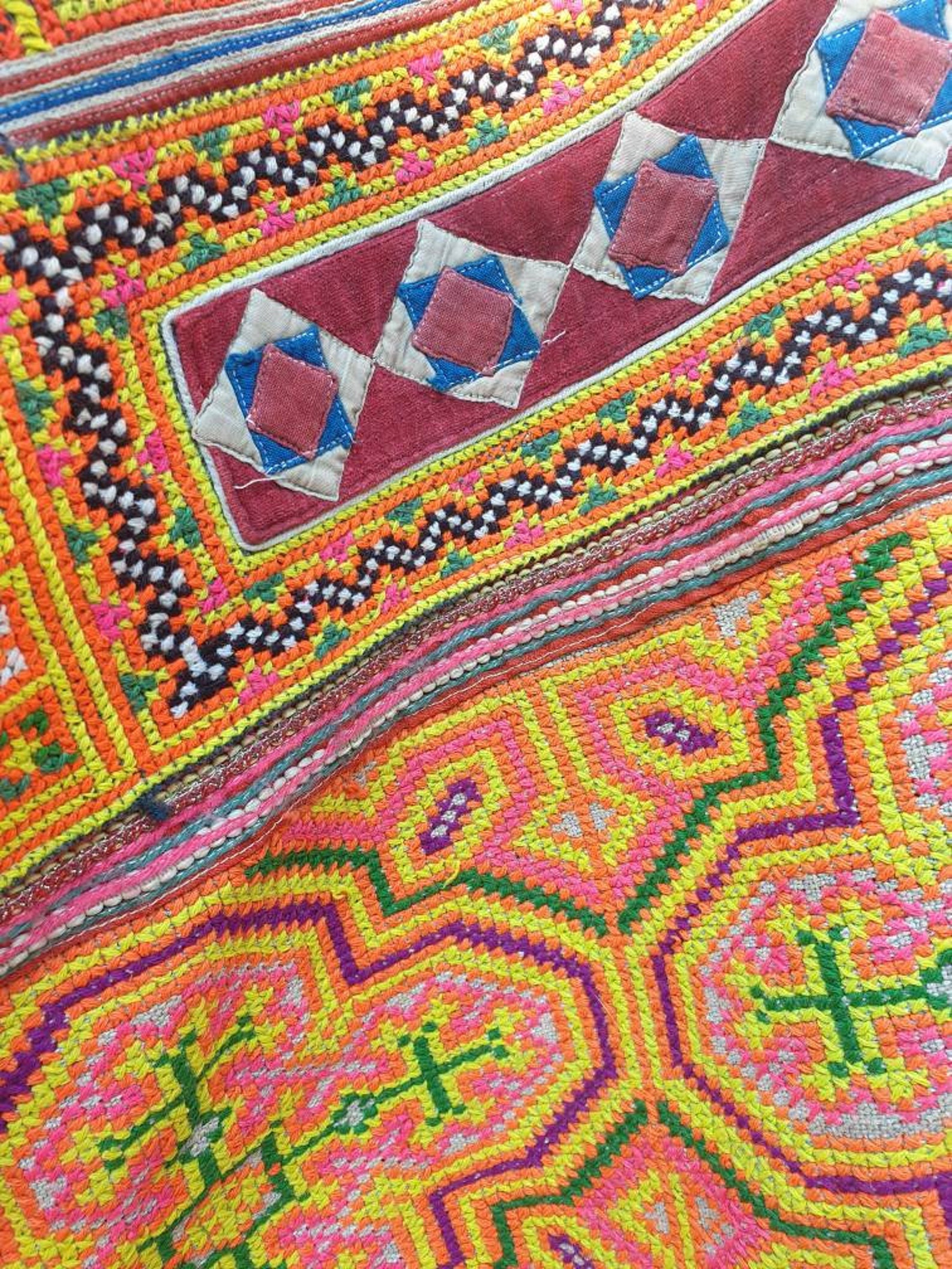 From the Hills Vintage Vietnamese Quilt Hill Tribe Very Etsy