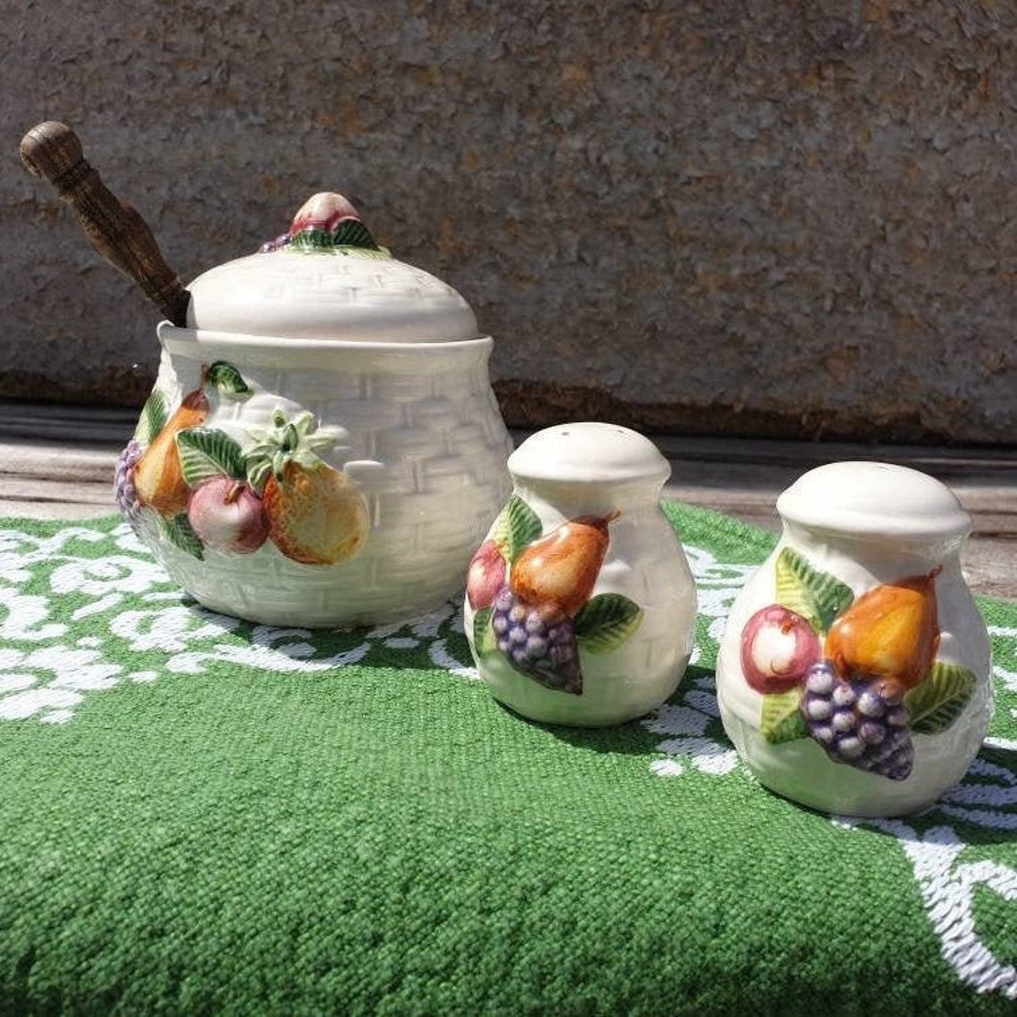 Mom's Marmalade Vintage German Jam Pot with Lid and Spoon Etsy