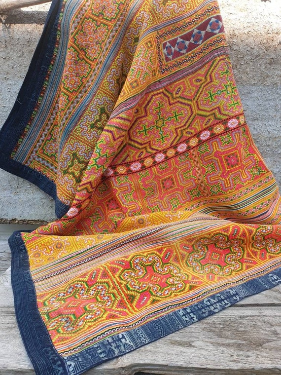 From the Hills Vintage Vietnamese Quilt Hill Tribe Very Etsy