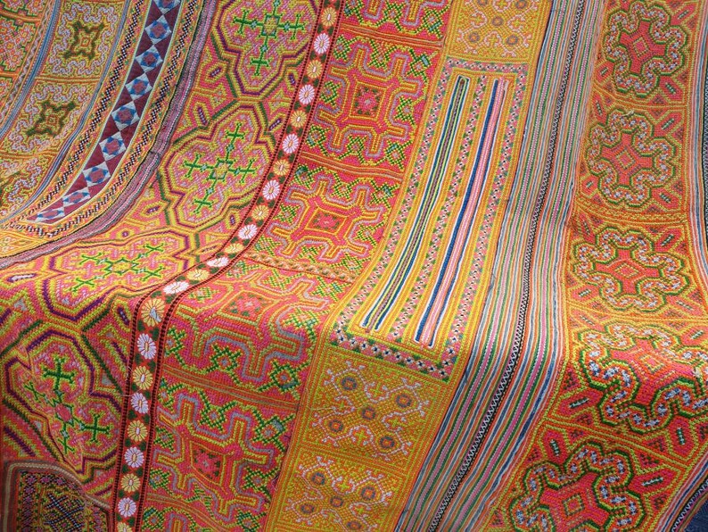 From the Hills Vintage Vietnamese Quilt Hill Tribe Very Etsy