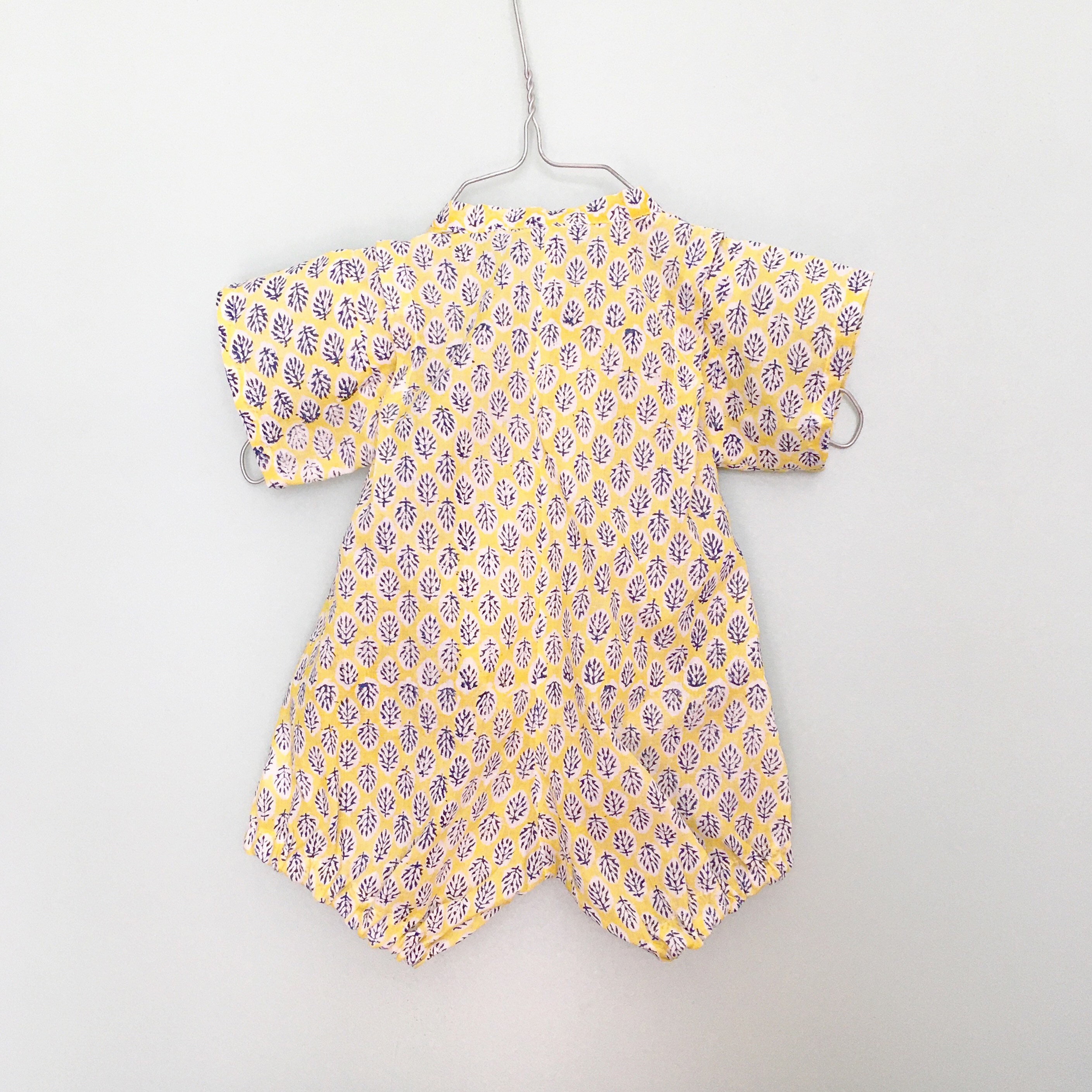 Baby Kimono Jinbei Romper for Babies ARLES Bébé Hand Block - Etsy