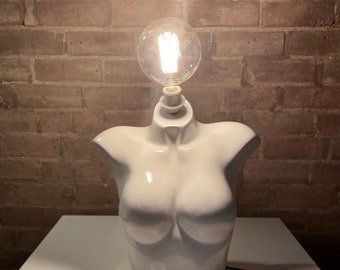 Illuminated Mannequin Table Lamp - Filament Style