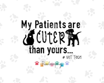 Vet Tech Patient Vinyl Decal