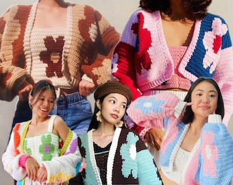 Fleur Cardigan + Top Crochet Pattern by Kim.krochets