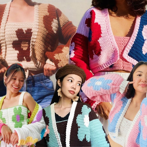 SWEATER Crochet Cardigan Pattern - Etsy