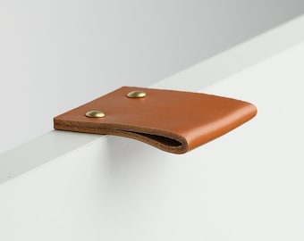 Edge Leather Pull - Furniture & Cabinet Handle - Minimalistic design