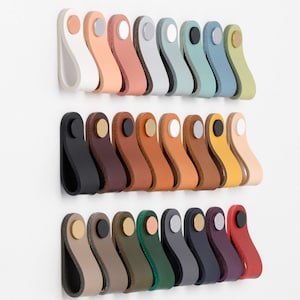 Möbel Ledergriff für Türen, Schubladen, Pax, Kallax, Hemnes / THIN abgerundet