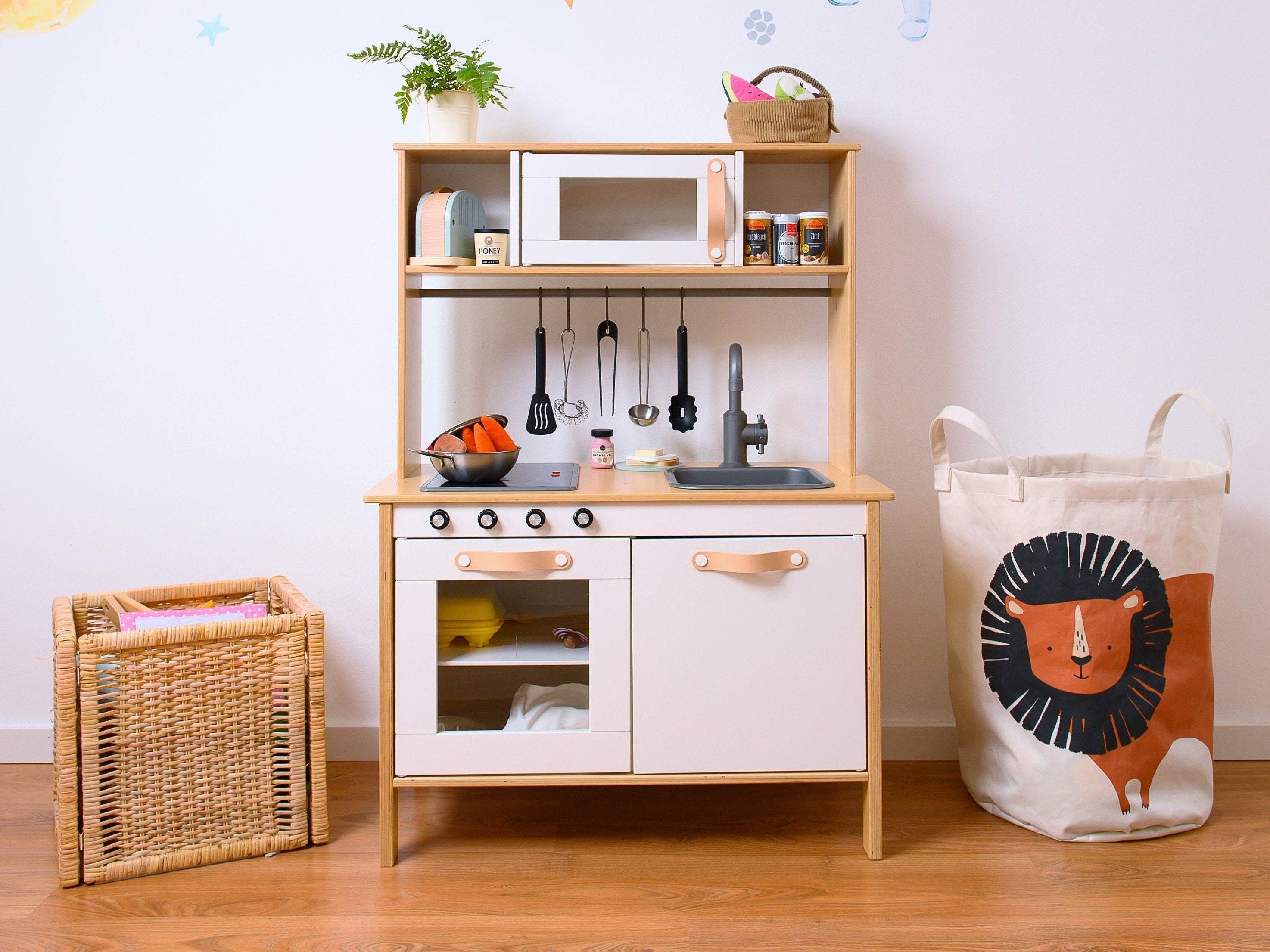 Leather Drawer Handles for Play Kitchen Duktig Kitchen Rounded