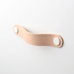 Natural leather door pull, cabinet handle, Ledergriffe