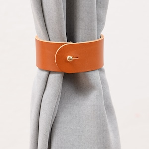 Curtain tieback from leather / Curtain holdback