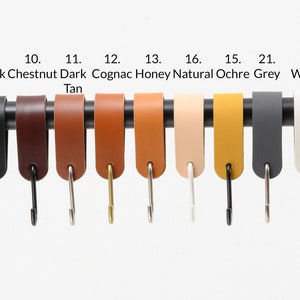 leather S-Hook, Coat hook for rods, bars, pipes, bag hanger, plant hanger