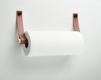 Leather paper towel holder sale