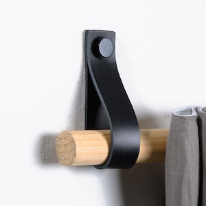 Curtain rod holder leather, tapestry holder, wall leather loop, oar holder