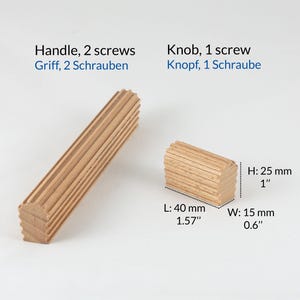 Furniture handle PAX, wood door knob, Kallax pull, drawer line handle