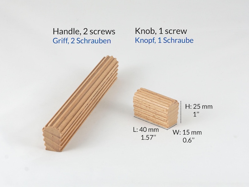 Furniture handle PAX, wood door knob, Kallax pull, drawer line handle