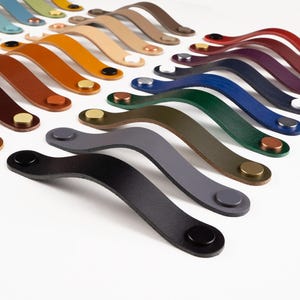 Leather drawer pulls, furniture handles for PAX, Besta, Malm, cabinet handle, kitchen pulls