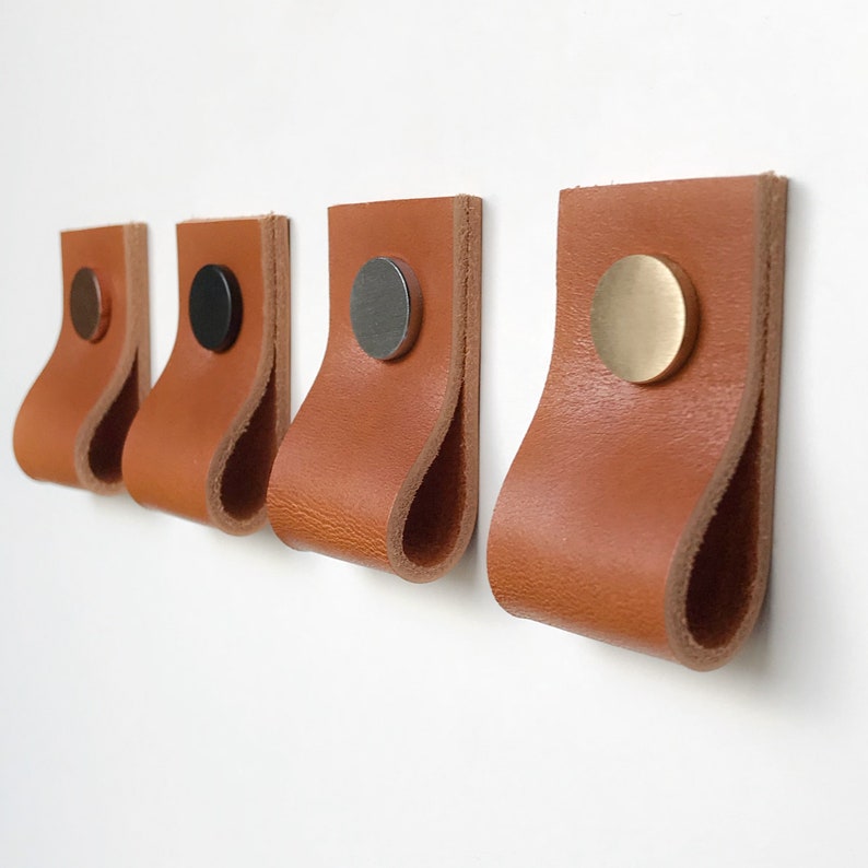 Leather drawer pulls Leather pulls Dresser handles